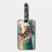 コルギビーチサーフィン絵を描ズ ラゲッジタグ (裏面縦)