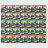 コルギビーチサーフィン絵を描ズ ラッピングペーパー (フラット)