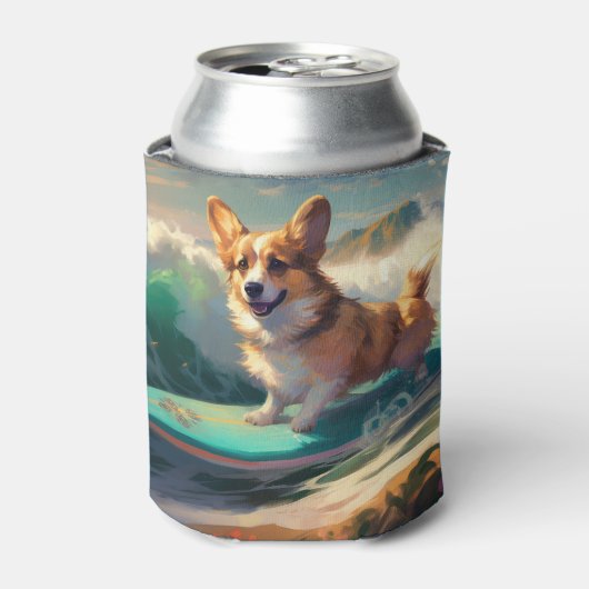コルギビーチサーフィン絵を描ズ 缶クーラー (缶正面)