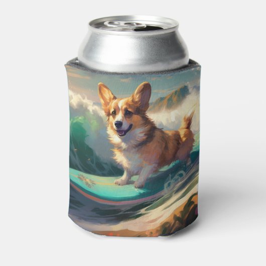 コルギビーチサーフィン絵を描ズ 缶クーラー (缶裏面)