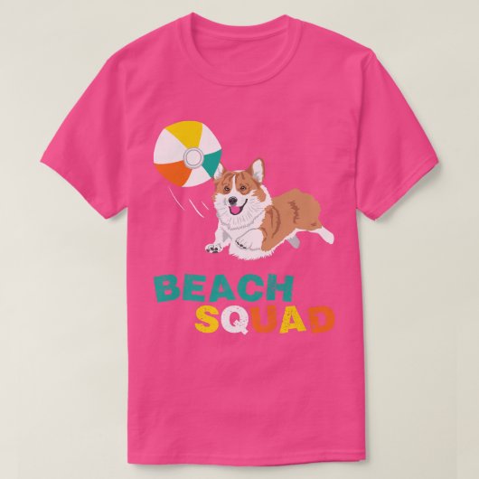 コルギビーチ分隊TeeギフトCorgi愛好家のためのおもしろい Tシャツ (デザイン正面)