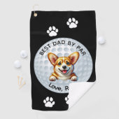 コルギファーザーズデイ白黒 ゴルフタオル (インサイチュ)