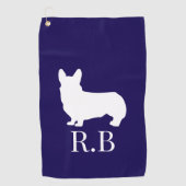 コルギフトアイディアブルーネイビー ゴルフタオル (正面)