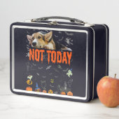 コルギフト |ない今日 – かわいいコーギ恋人の醜いハロ メタルランチボックス (インサイチュ)