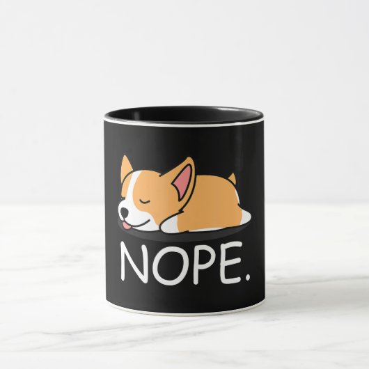コルギフト | Nope Lazy Corgi Dog - Nope Not Today マグカップ (中央)