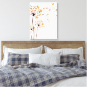 コルギフラワーフライダンデリオンシャツかわいい犬の恋人 キャンバスプリント (インサイチュ (寝室))