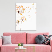 コルギフラワーフライダンデリオンシャツかわいい犬の恋人 キャンバスプリント (インサイチュ (リビング))