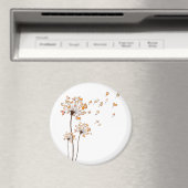 コルギフラワーフライダンデリオンシャツかわいい犬の恋人 マグネット (インサイチュ (食洗機))