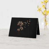 コルギフラワーフライDandelionかわいい犬の恋人 カード (黄色い花)