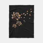 コルギフラワーフライDandelionかわいい犬の恋人 フリースブランケット (正面)