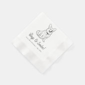 コルギペッカスタムツスケッチズ結婚ナプキ 縁ありカクテルナプキン (角)
