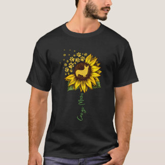 コルギママヒマワリCorgi恋人ギフトドッグママママ Tシャツ