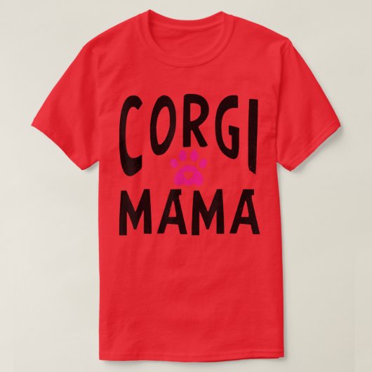 コルギママ動物かわいい犬ママ93 Tシャツ (デザイン正面)