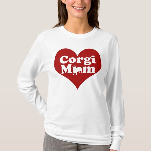 コルギママ赤いハート Tシャツ (正面)