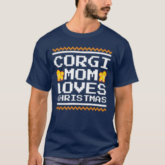 コルギマモマクリスマスフェスティバル犬の恋人ギフト Tシャツ
