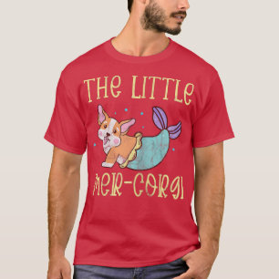 コルギマーメイドザリトルMerCorgi犬の恋人かわいい Tシャツ