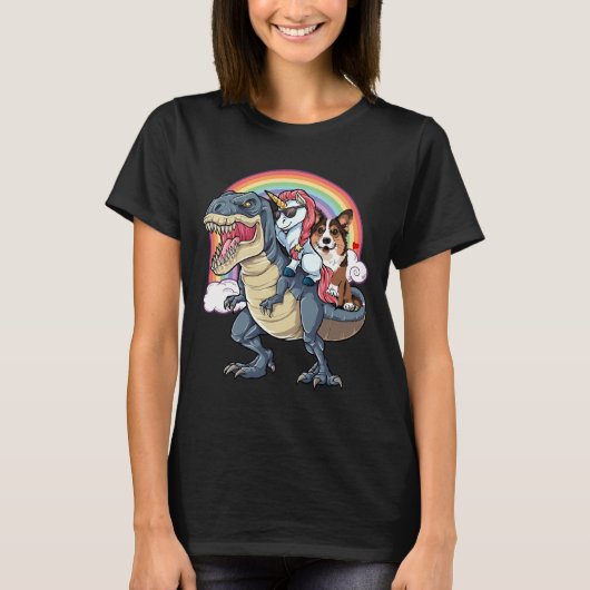 コルギユニコーンライドTレックス Tシャツ (正面)
