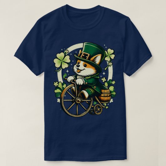 コルギライディングアザヴィンテージサイクルSt patricks day Tシャツ (デザイン正面)