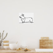 コルギラインスケッチ ポスター (キッチン)