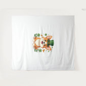 コルギラバーシャムロックハッピーSt patricks day タペストリー (正面(横))