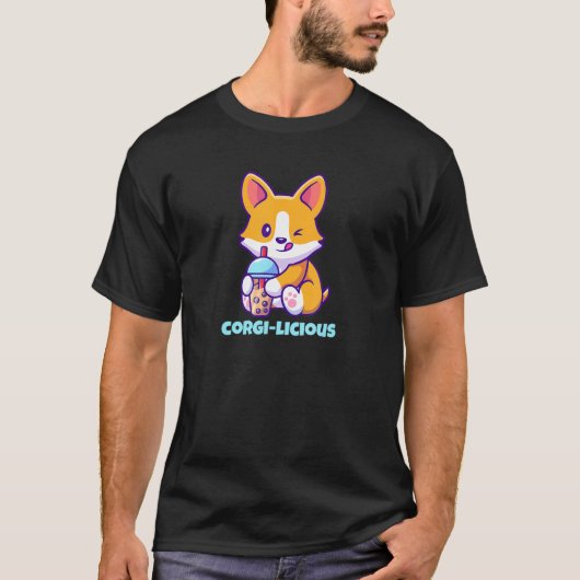 コルギリージングコルギリュースボバミルクティー Tシャツ (正面)