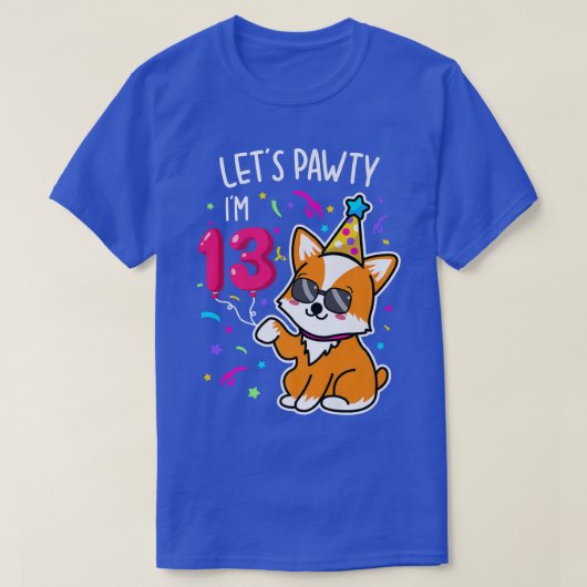 コルギレッツポーティIm 13誕生日13歳T型 Tシャツ (デザイン正面)