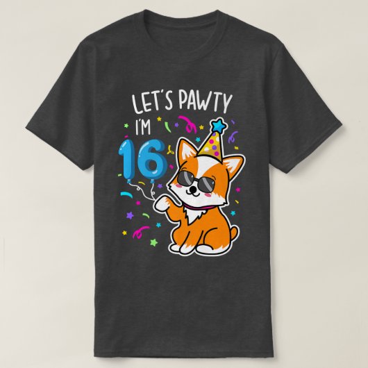 コルギレッツポーティIm 16歳16歳誕生日ティー Tシャツ (デザイン正面)