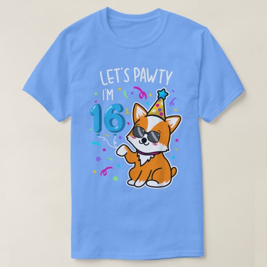 コルギレッツポーティIm 16歳16歳誕生日ティー Tシャツ (デザイン正面)