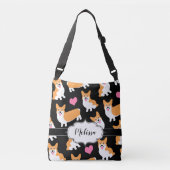 コルギレデ熱狂するィキュートペンブラークウェルシュコルギス クロスボディバッグ (正面)