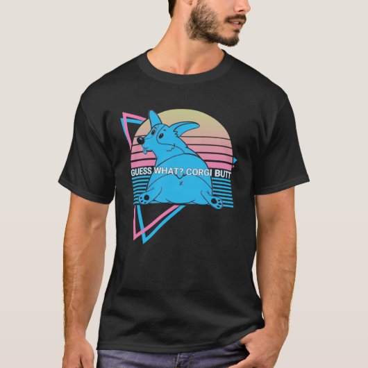 コルギレトロセットハウスコルギお尻 Tシャツ (正面)