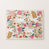 コルギヴィンテージ花模様 ジグソーパズル (横)