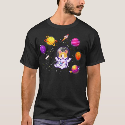 コルギ宇宙コルギ宇宙飛行士 Tシャツ (正面)