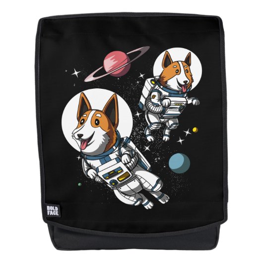 コルギ宇宙宇宙飛行士犬宇宙ペット バックパック (正面)