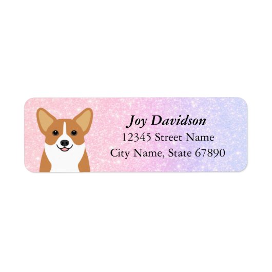 コルギ差出人住所ラベル ラベル (正面)