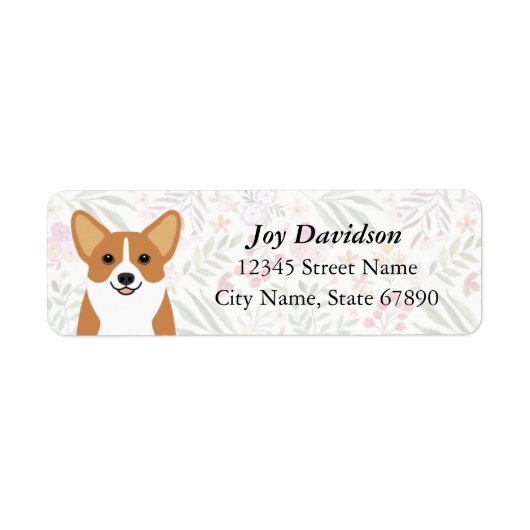 コルギ差出人住所ラベル ラベル (正面)