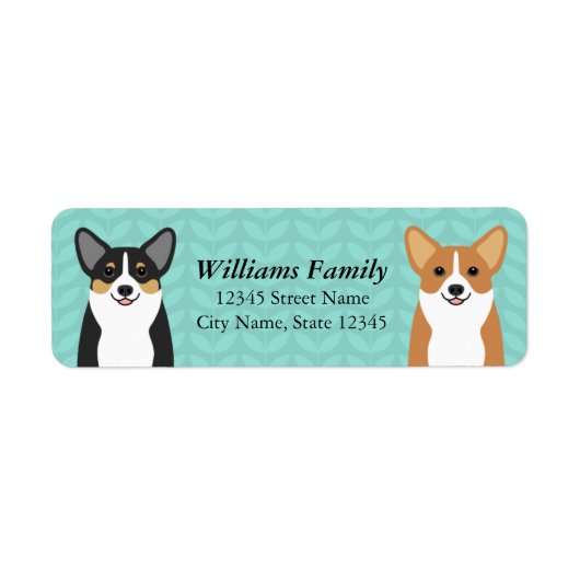 コルギ差出人住所ラベル ラベル (正面)