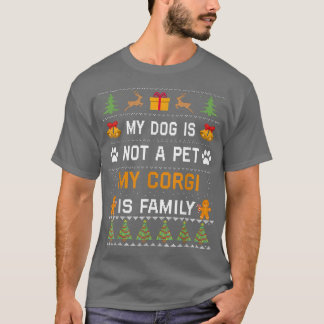 コルギ愛犬家ギフトカワイイ犬のオーナー醜いクリスマス Tシャツ