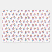 コルギ文様墨水絵画彩 ラッピングペーパーシート (正面3)