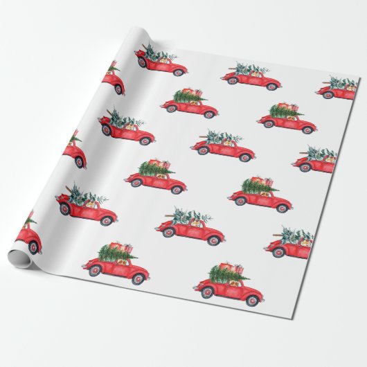 コルギ来スのクリスマスホーム-パターン1 ラッピングペーパー (アンロールド)