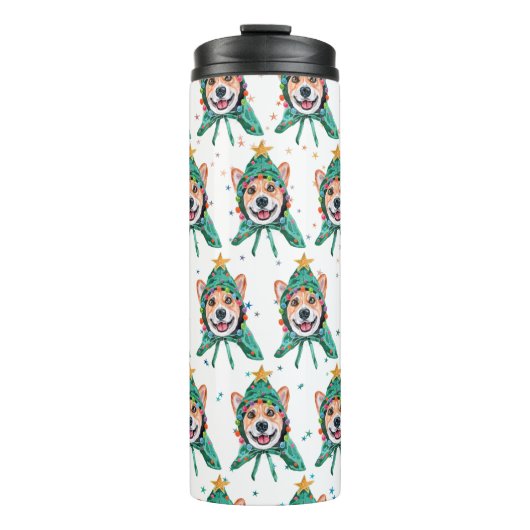 コルギ犬がクリスマスを育てる タンブラー (正面)