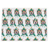 コルギ犬がクリスマスを育てる ラージペーパーバッグ (正面)