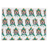 コルギ犬がクリスマスを育てる ラージペーパーバッグ (裏面)