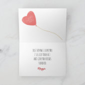 コルギ犬のバレンタインカードと赤い風船 シーズンカード (内部)