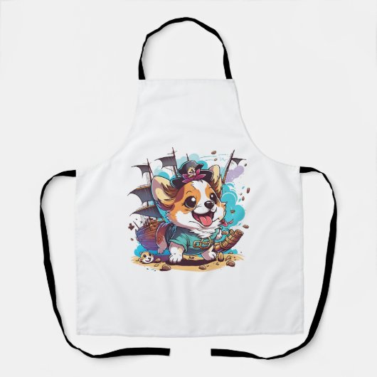 コルギ犬の海賊 エプロン (正面)