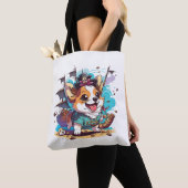 コルギ犬の海賊 トートバッグ (クローズアップ)