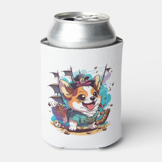 コルギ犬の海賊 缶クーラー (缶正面)