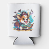 コルギ犬の海賊 缶クーラー (正面)