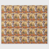 コルギ紅葉感謝祭アート ラッピングペーパー (フラット)