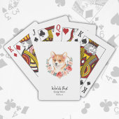 コルギ花模様ズ最高のワールドズ犬の母パーソナライズされた トランプ