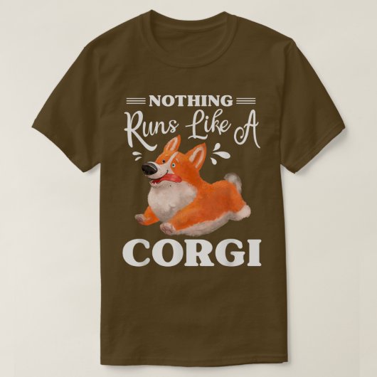 コルギ走キュートなコおもしろいルギ990 Tシャツ (デザイン正面)